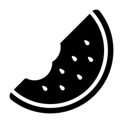 Watermelon Solid Icon Design Vector