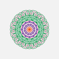 mandala Coloring Free Vector