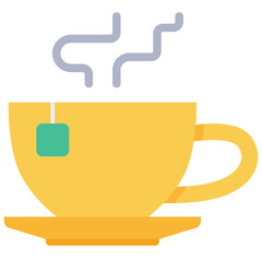 Hot tea icon. Flat design. For presentation, graphic design, mobile application.