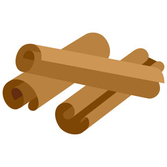 Cinnamon icon. Flat design. For presentation, graphic design, mobile application.