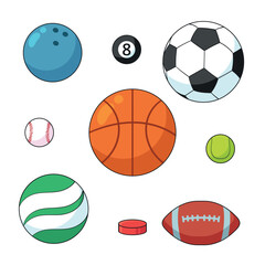 balls from various sports