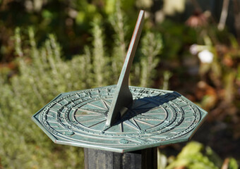 sundial in the garden