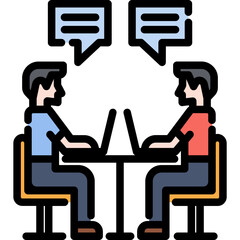 Brainstorming icon. Filled outline design. For presentation, graphic design, mobile application.