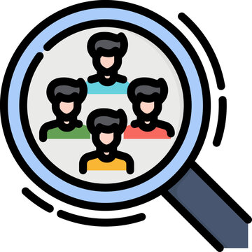 recommend clip art: Recruitment icon. Filled outline design. For presentation, graphic design, mobile application.