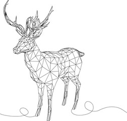 deer vector illustration crismas