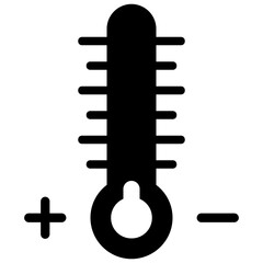 Low temperature icon. Solid design. For presentation, graphic design, mobile application.