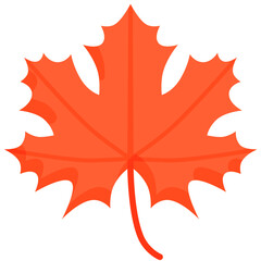 Naklejka premium Maple leaf icon. Flat design. For presentation, graphic design, mobile application.