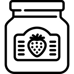 Fruit jam icon. Outline design. For presentation, graphic design, mobile application.