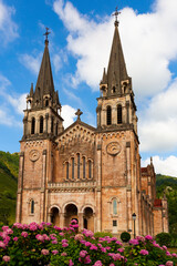 Covadonga monastery - ancient Catholic Basilica, Asturias, Spain