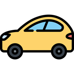Car icon. Filled outline design. For presentation, graphic design, mobile application.
