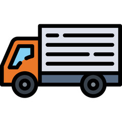 Truck icon. Filled outline design. For presentation, graphic design, mobile application.