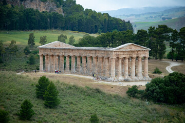 Fototapeta na wymiar Temple of Segesta - Sicily - Italy