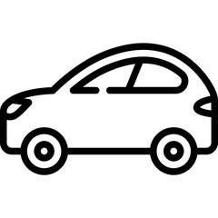 Car icon. Outline design. For presentation, graphic design, mobile application.