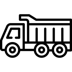 Truck icon. Outline design. For presentation, graphic design, mobile application.