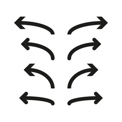 Back arrow sign set. Vector illustration. EPS 10.