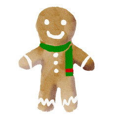 gingerbread watercolor