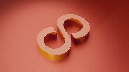3d infinity sign. Computer generated render