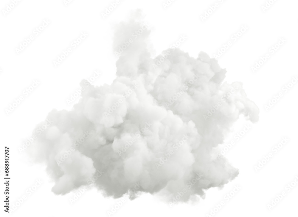 Aufkleber pure soft clouds creativity shapes on transparent backgrounds 3d rendering png