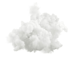 Pure soft clouds creativity shapes on transparent backgrounds 3d rendering png
