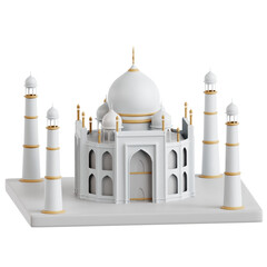 3D Illustration of Inspiring Taj Mahal in India