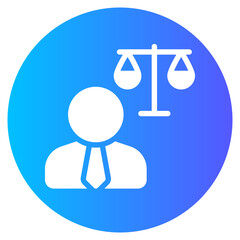 Fototapeta premium lawyer gradient icon