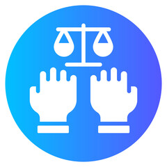 Fototapeta premium social justice gradient icon