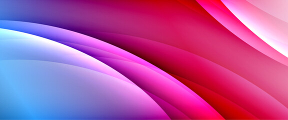 Dynamic flowing waves on gradient color background. Vector illustration For Wallpaper, Banner, Background, Card, Book Illustration, landing page