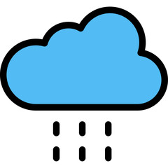 Rain icon. Filled outline design. For presentation, graphic design, mobile application.