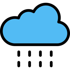 Downpour icon. Filled outline design. For presentation, graphic design, mobile application.