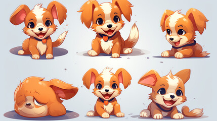 Obraz premium set of dogs