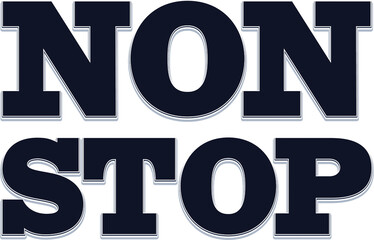 Digital png illustration of black non stop text on transparent background