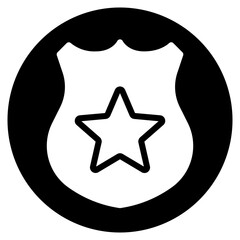 police shield glyph icon