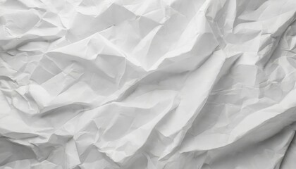 Obraz premium White crumpled paper texture background.