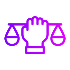civil rights gradient icon