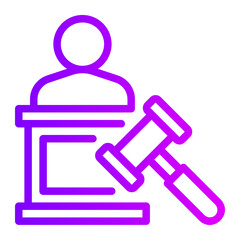 judge gradient icon