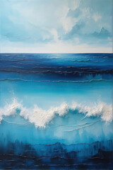 abstract sea textured oil painting background