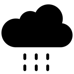 Rain icon. Solid design. For presentation, graphic design, mobile application.