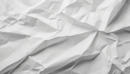 Obraz premium White crumpled paper texture background.