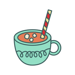 cup of tea christmas chocolate drink