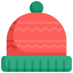 Warm hat icon. Flat design. For presentation, graphic design, mobile application.