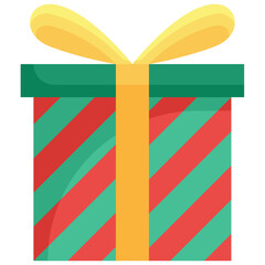 Gift box icon. Flat design. For presentation, graphic design, mobile application.