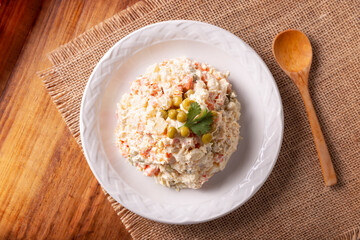 Russian Salad, also known as Olivier Salad. Very popular dish in several countries, the main...