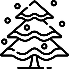 Pine tree icon. Outline design. For presentation, graphic design, mobile application.