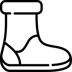 Snow boots icon. Outline design. For presentation, graphic design, mobile application.