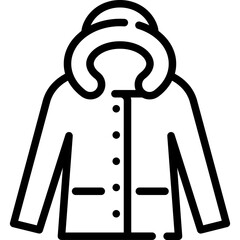 Warm clothes icon. Outline design. For presentation, graphic design, mobile application.