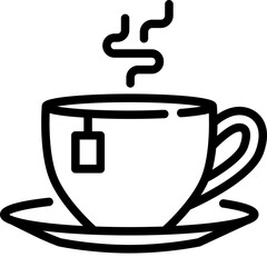 Tea icon. Outline design. For presentation, graphic design, mobile application.