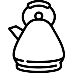 Tea pot icon. Outline design. For presentation, graphic design, mobile application.
