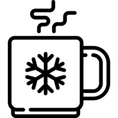 Coffee icon. Outline design. For presentation, graphic design, mobile application.