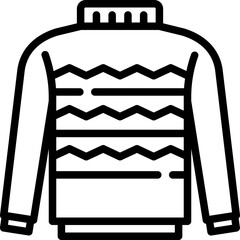 Warm sweater icon. Outline design. For presentation, graphic design, mobile application.