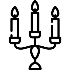 Candlestick icon. Outline design. For presentation, graphic design, mobile application.